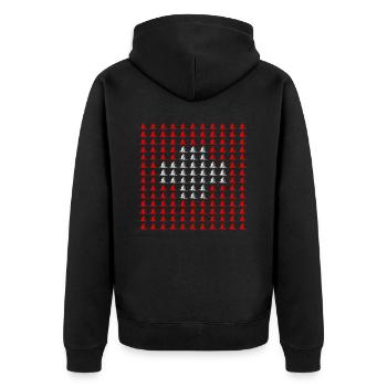 Telemark Suisse cadeau de ski nordique talon gratuit - Veste à capuche bio Premium Unisexe - noir - Dos - Nico (187cm)