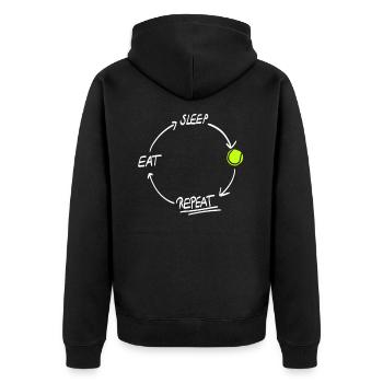Eat Sleep tennis Repeat Tennisspieler Tennisball - Veste à capuche bio Premium Unisexe - noir - Dos - Nico (187cm)