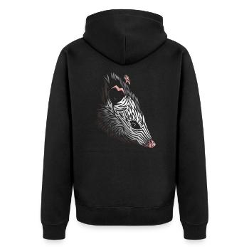 Tribal Opossum - Veste à capuche bio Premium Unisexe - noir - Dos - Nico (187cm)