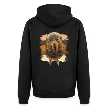 Curieux rétro fouetticheur - Veste à capuche bio Premium Unisexe - noir - Dos - Nico (187cm)