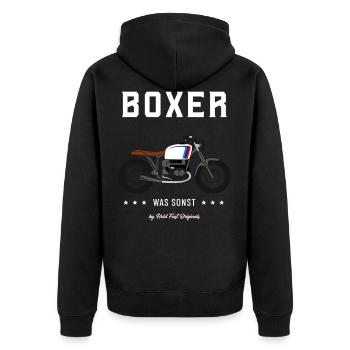 Boxer quoi d'autre - Veste à capuche bio Premium Unisexe - noir - Dos - Nico (187cm)