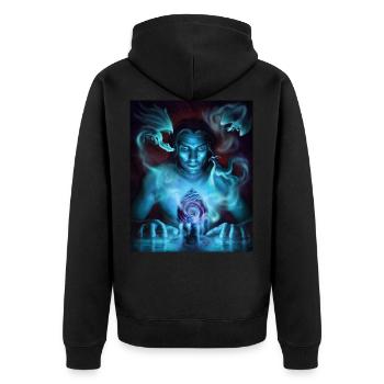 Dragon Egg Barbarian Summoning Spirit - Unisex Premium Organic Zip Hoodie - black - Back - Nico (187cm)