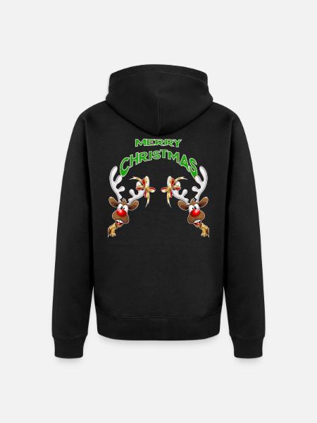 MERRY CHRISTMAS - Veste à capuche bio Premium Unisexe - noir