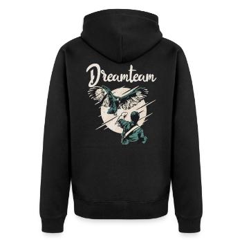 Falkner cadeau de fauconnière Chasse de Beiz - Veste à capuche bio Premium Unisexe - noir - Dos - Nico (187cm)