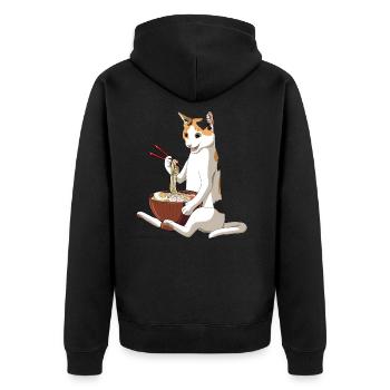 Pizza - Veste à capuche bio Premium Unisexe - noir - Dos - Nico (187cm)