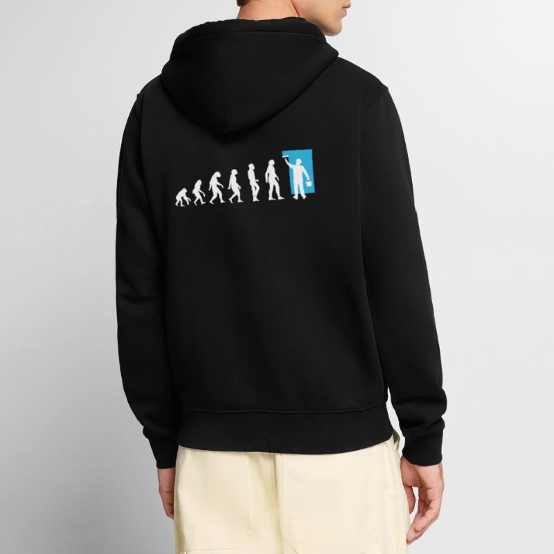 evolution painter painting work Unisex Premium Organic Zip Hoodie