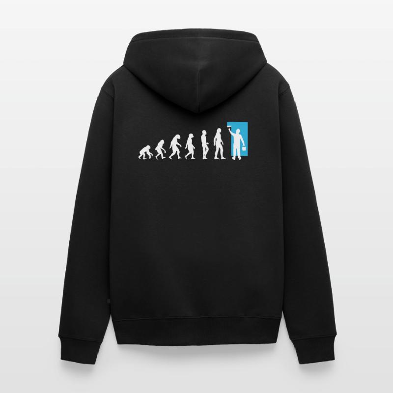 evolution painter painting work Unisex Premium Organic Zip Hoodie