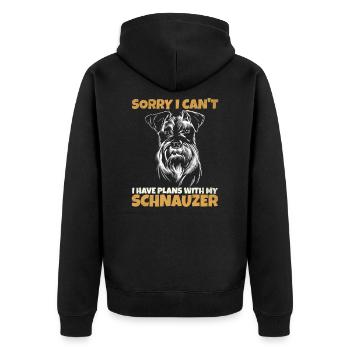 I can not at the moment. My dog the snorter - Unisex Premium Organic Zip Hoodie - black - Back - Nico (187cm)