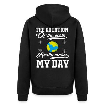 Science Physics Chemistry Nerd Geek Science Atom - Unisex Premium Organic Zip Hoodie - black - Back - Nico (187cm)