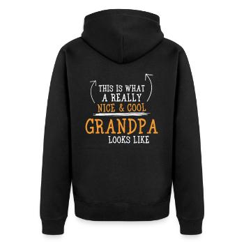 Voici à quoi ressemble un grand-père vraiment cool - Veste à capuche bio Premium Unisexe - noir - Dos - Nico (187cm)