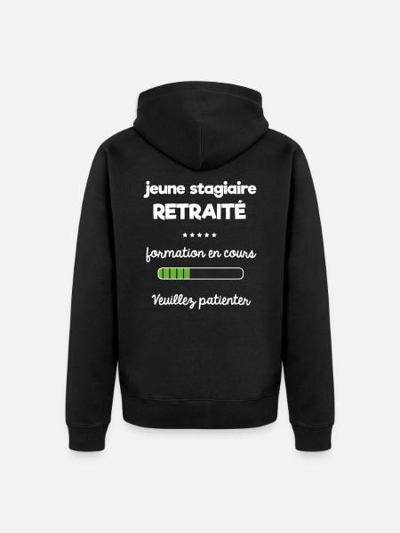 jeune retraité homme - Veste à capuche bio Premium Unisexe - noir