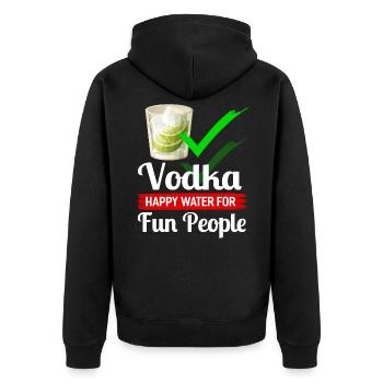 Vodka alcool party Boivent Fêter la vodka cadeau - Veste à capuche bio Premium Unisexe - noir - Dos - Nico (187cm)