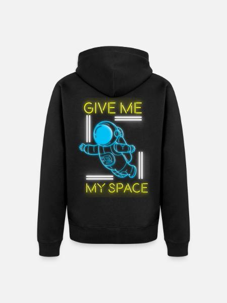 Uv Farbe Rave - Unisex Premium Bio Zip Hoodie - Schwarz