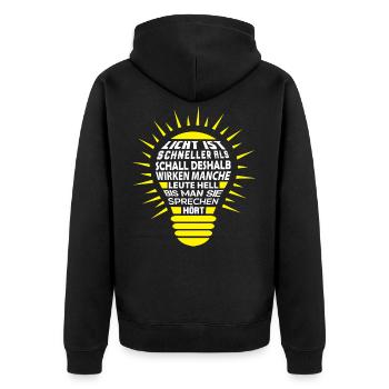 Électroniciens Electricité Électricité Cadeau - Veste à capuche bio Premium Unisexe - noir - Dos - Nico (187cm)