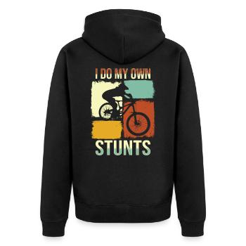 I Do My Own Stunts Vélo BMX - Veste à capuche bio Premium Unisexe - noir - Dos - Nico (187cm)