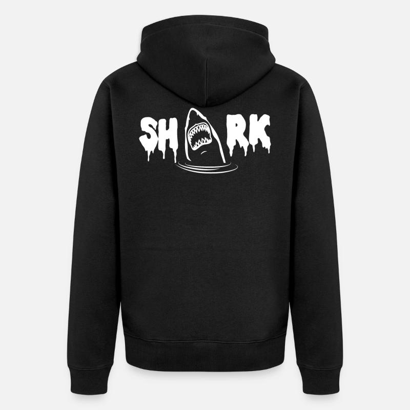 SHARK - Veste à capuche bio Premium Unisexe - noir