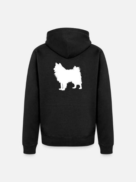 Wolfsspitz - Keeshond Dog - Unisex Premium Organic Zip Hoodie - black
