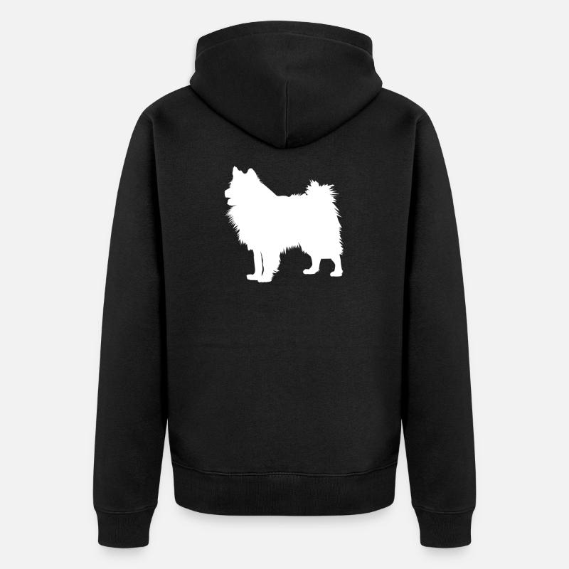 Wolfsspitz - Keeshond Chien - Veste à capuche bio Premium Unisexe - noir