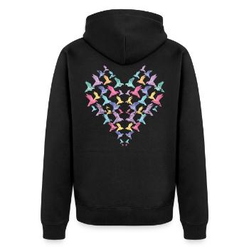 Origami - Veste à capuche bio Premium Unisexe - noir - Dos - Nico (187cm)