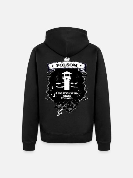 Folsom Prison - Unisex Premium Organic Zip Hoodie - black