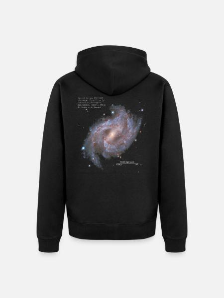 Spiralgalaxie NG2525 - Unisex Premium Bio Zip Hoodie - Schwarz