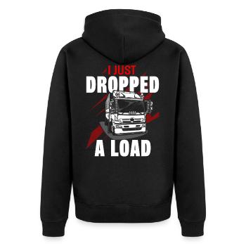 Trucker Truck Driver Truck Driver Brummi Gift - Unisex Premium Organic Zip Hoodie - black - Back - Nico (187cm)