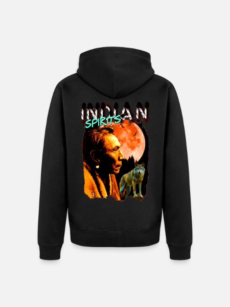 INDISK SPIRITUS 1.1 - Premium økologisk unisex-hættejakke - sort