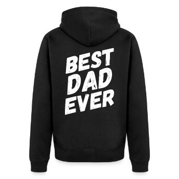 Best Dad Ever Best Dad Ever - Veste à capuche bio Premium Unisexe - noir - Dos - Nico (187cm)
