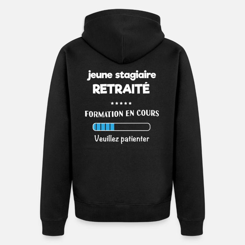 Geschenk-Idee Mann Rentner - Unisex Premium Bio Zip Hoodie - Schwarz