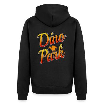 Dino Park T-Rex dinosaures Préhistoire - Veste à capuche bio Premium Unisexe - noir - Dos - Nico (187cm)
