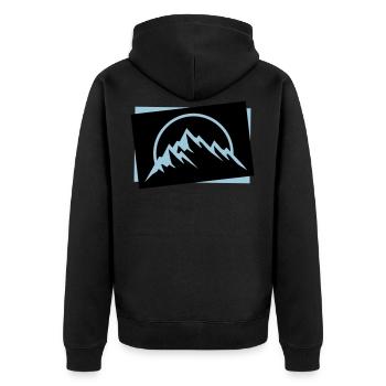 Montagnes symbole de la nature icône - Veste à capuche bio Premium Unisexe - noir - Dos - Nico (187cm)