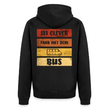 Soyez intelligent Conduire avec Le Bus I Rétro Chauffeur de bus Voiture - Veste à capuche bio Premium Unisexe - noir - Dos - Nico (187cm)