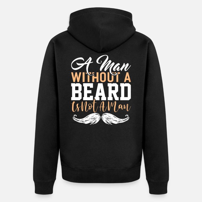 Bart Hipster Barbe Cadeau - Veste à capuche bio Premium Unisexe - noir