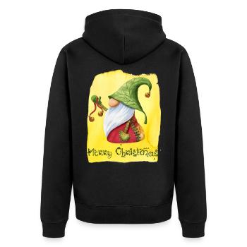 118 gnomes de Noël chemise vintage hiver frais - Veste à capuche bio Premium Unisexe - noir - Dos - Nico (187cm)