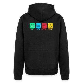 Car Detailer Car Care Car Detailing Expert - Unisex Premium Organic Zip Hoodie - black - Back - Nico (187cm)