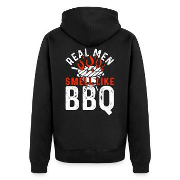 Grillen BBQ Grillmeister Barbecue Geschenk - Veste à capuche bio Premium Unisexe - noir - Dos - Nico (187cm)