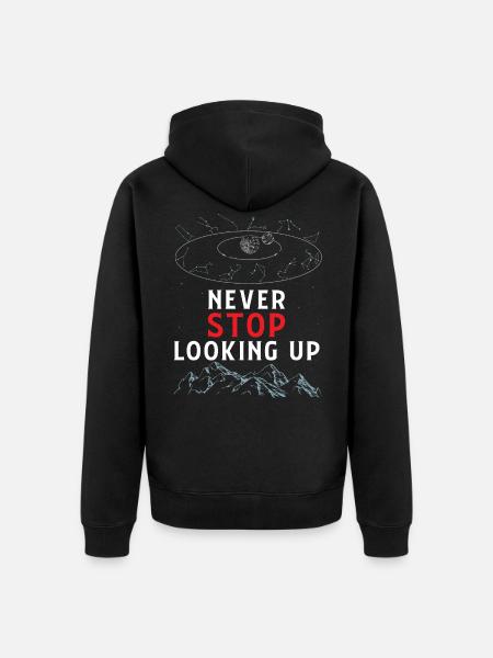 Astronaut astrophysics astrophysicist gift - Unisex Premium Organic Zip Hoodie - black