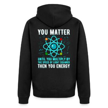 Physique physicien Science Chimie Cadeau - Veste à capuche bio Premium Unisexe - noir - Dos - Nico (187cm)