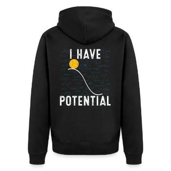 Physique physicien Science Chimie Cadeau - Veste à capuche bio Premium Unisexe - noir - Dos - Nico (187cm)