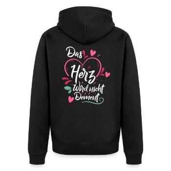 Altenpflegerin Altenpfleger Altenheim Geschenk - Unisex Premium Bio Zip Hoodie - Schwarz - Hinten - Nico (187cm)
