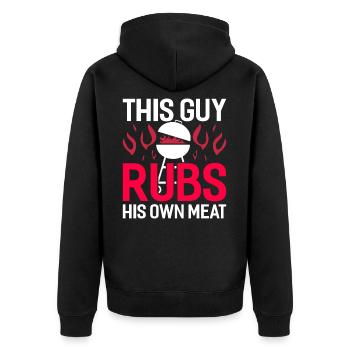 Grillen BBQ Grillmeister Barbecue Geschenk - Veste à capuche bio Premium Unisexe - noir - Dos - Nico (187cm)