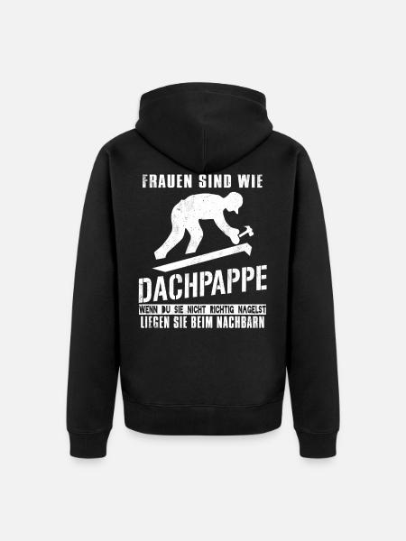 Dachdecker Dachdecken Dachspengler Dach Geschenk - Unisex Premium Bio Zip Hoodie - Schwarz