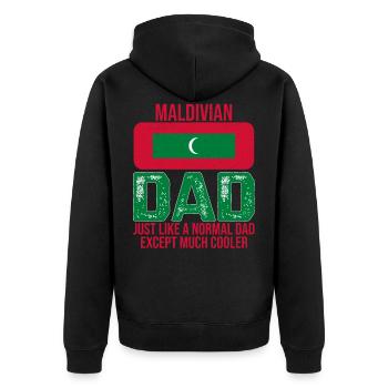 Drapeau maldivien papa Maldives pour la fête des pères - Veste à capuche bio Premium Unisexe - noir - Dos - Nico (187cm)