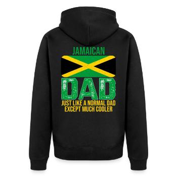 Drapeau de la Jamaïque papa jamaïcain pour la fête des pères - Veste à capuche bio Premium Unisexe - noir - Dos - Nico (187cm)