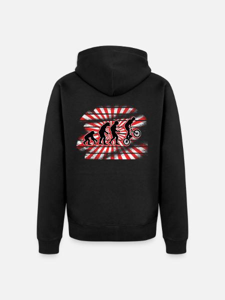 Bmx - Unisex Premium Organic Zip Hoodie - black