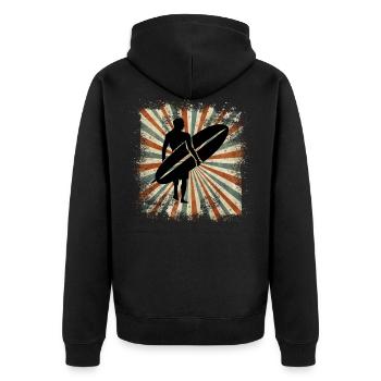 Surfing - Veste à capuche bio Premium Unisexe - noir - Dos - Nico (187cm)