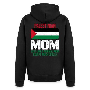 Palestinian Mom Drapeau Palestine pour la fête des mères - Veste à capuche bio Premium Unisexe - noir - Dos - Nico (187cm)
