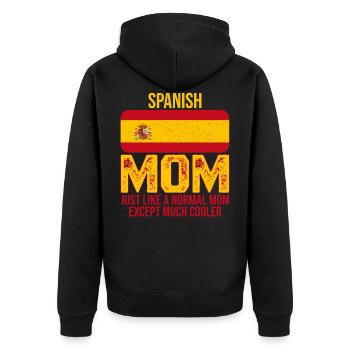 Drapeau espagnol de la mère d’Espagne pour la fête des mères - Veste à capuche bio Premium Unisexe - noir - Dos - Nico (187cm)