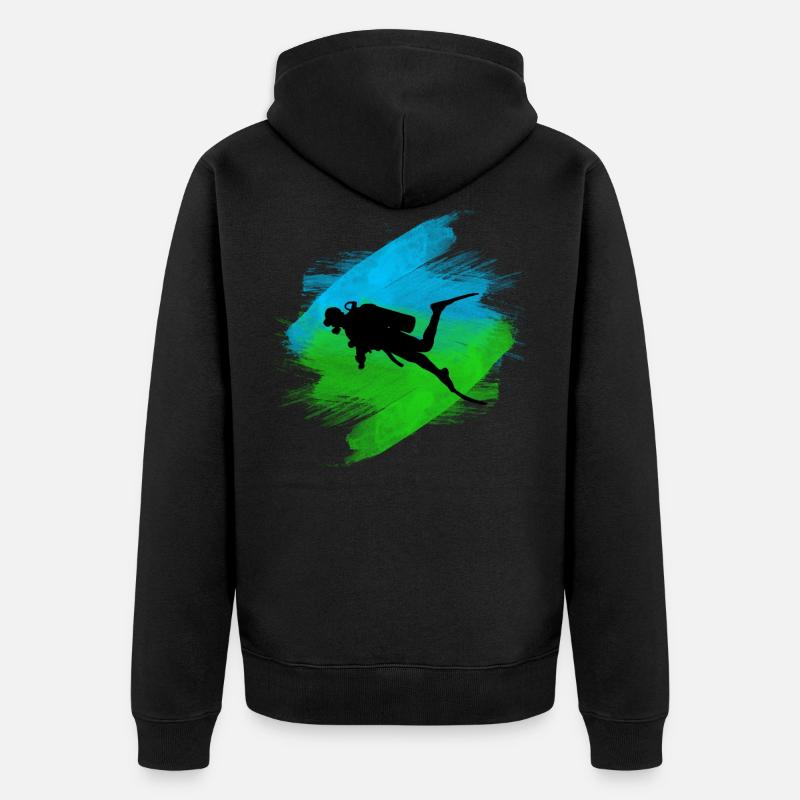 Plongeur - Veste à capuche bio Premium Unisexe - noir
