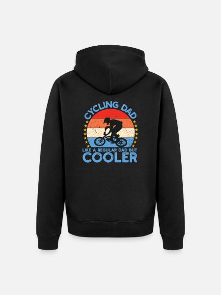 cycling Dad - Unisex Premium Organic Zip Hoodie - black